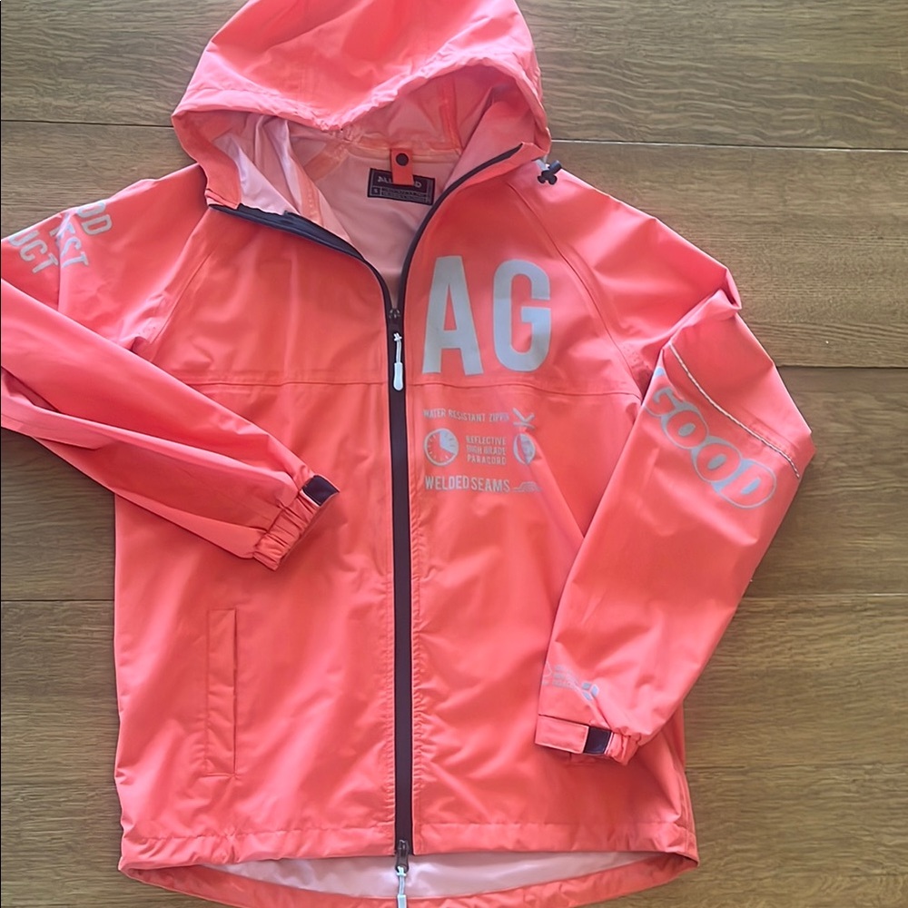 AG reflective rain jacket. All Good.